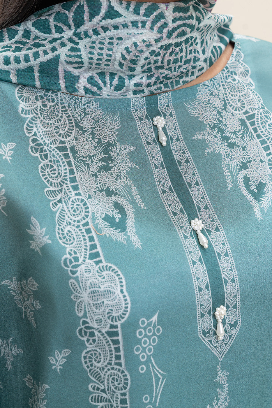 3 PIECE PRINTED LAWN SUIT-GLIMMER STITCH (UNSTITCHED)