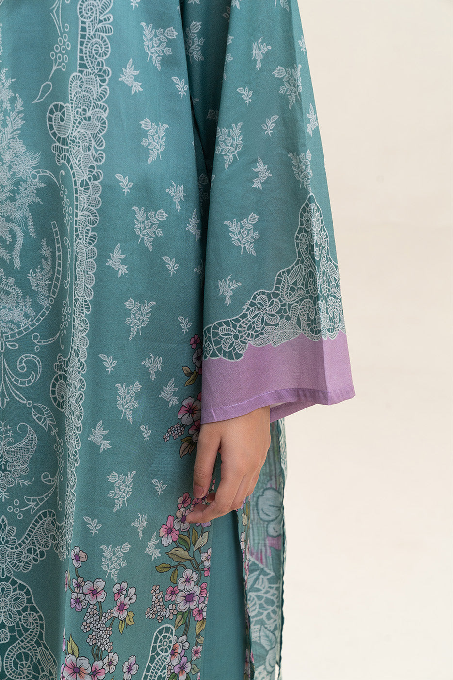3 PIECE PRINTED LAWN SUIT-GLIMMER STITCH (UNSTITCHED)