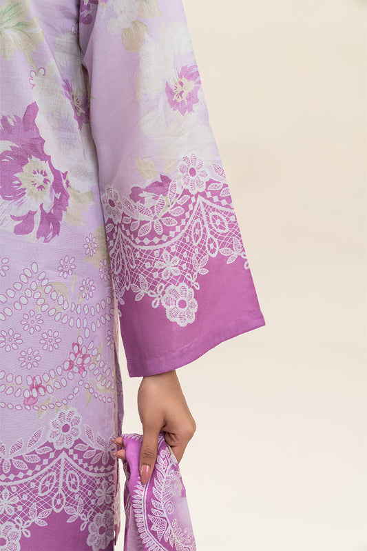 3 PIECE PRINTED LAWN SUIT-PASTEL GARLAND (UNSTITCHED)