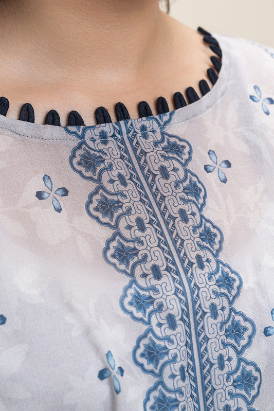3 PIECE PRINTED LAWN SUIT-AEGAN ASH (UNSTITCHED)