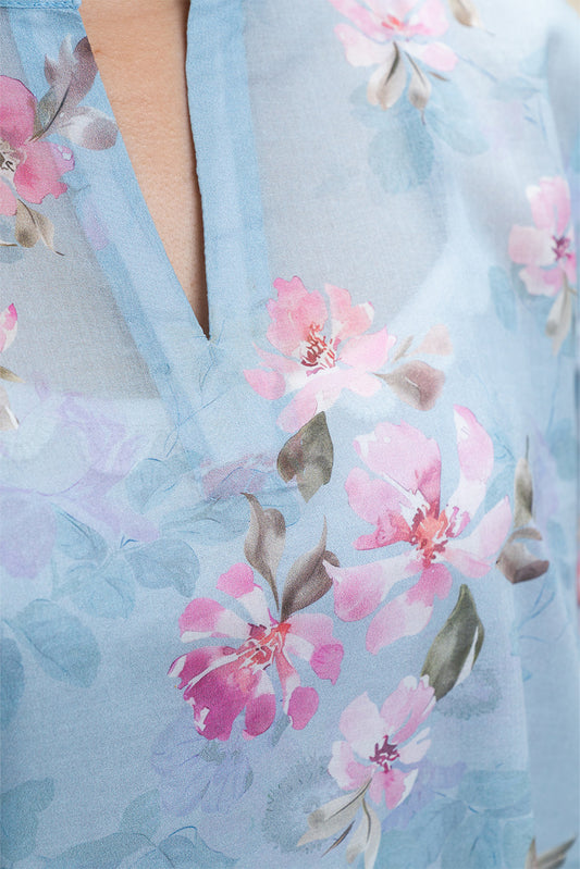 3 PIECE PRINTED LAWN SUIT-FLORA BLISS (UNSTITCHED)