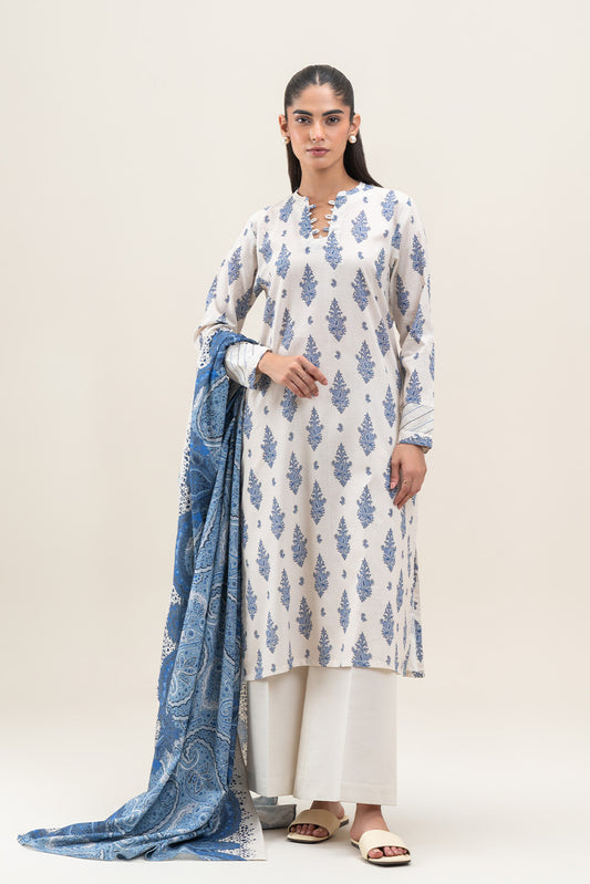 3 PIECE PRINTED LAWN LAWN SUIT-SAPPHIRE PEARL (UNSTITCHED)
