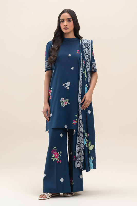 3 PIECE PRINTED LAWN SUIT-DARK ENCHANTMENT (UNSTITCHED)