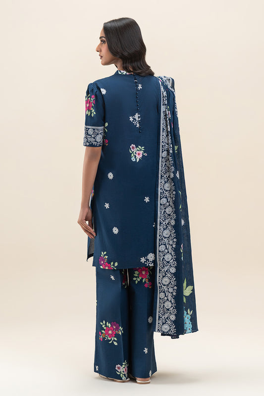 3 PIECE PRINTED LAWN SUIT-DARK ENCHANTMENT (UNSTITCHED)