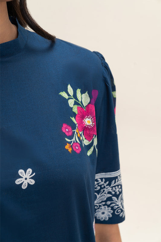 3 PIECE PRINTED LAWN SUIT-DARK ENCHANTMENT (UNSTITCHED)