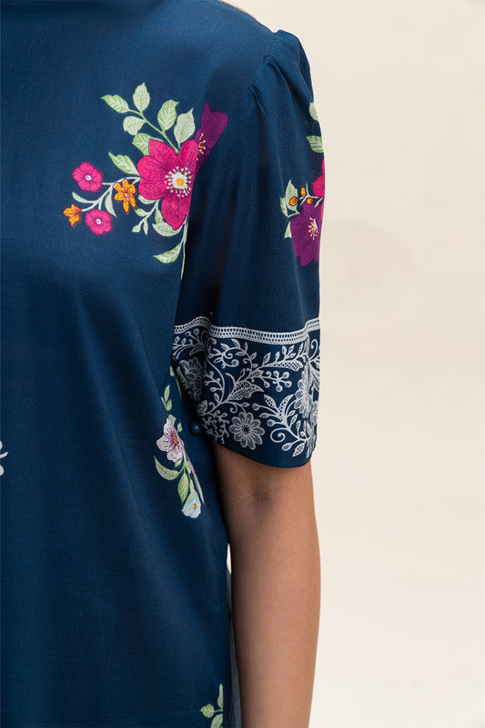 3 PIECE PRINTED LAWN SUIT-DARK ENCHANTMENT (UNSTITCHED)