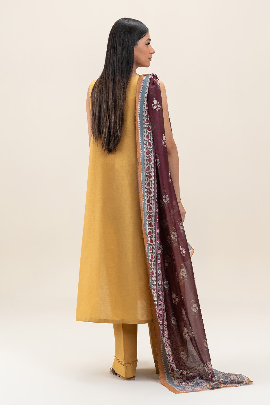 3 PIECE EMBROIDERED LAWN SUIT-CANARY GLAM (UNSTITCHED)