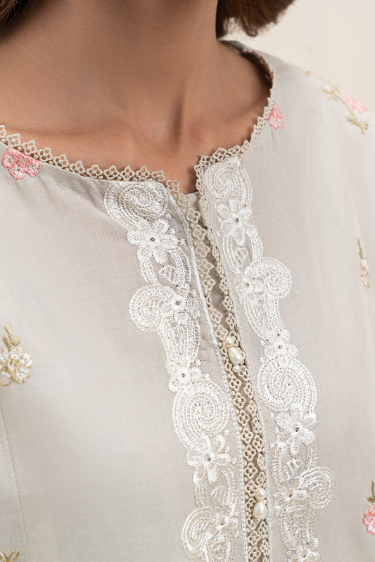3 PIECE EMBROIDERED LAWN SUIT-PISTACHIO PINK (UNSTITCHED)