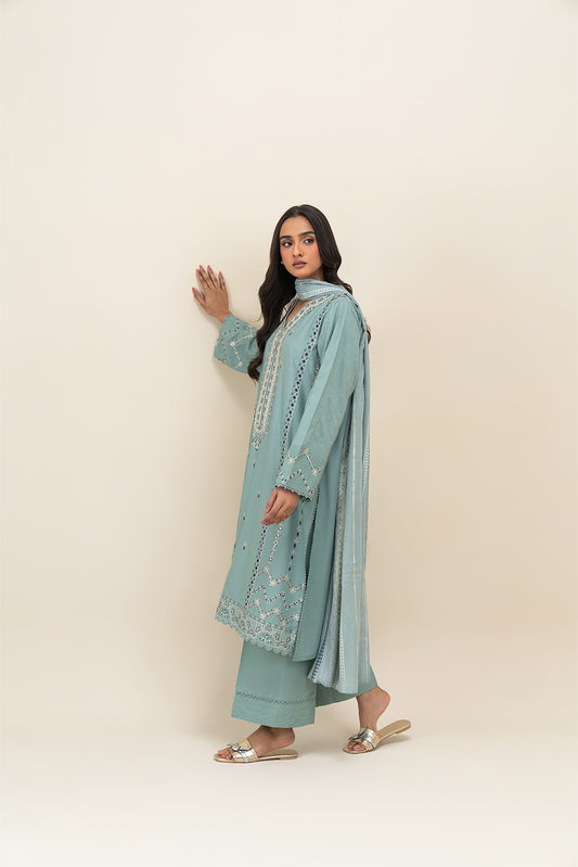 3 PIECE EMBROIDERED LAWN SUIT-TRIBAL AURORA (UNSTITCHED)