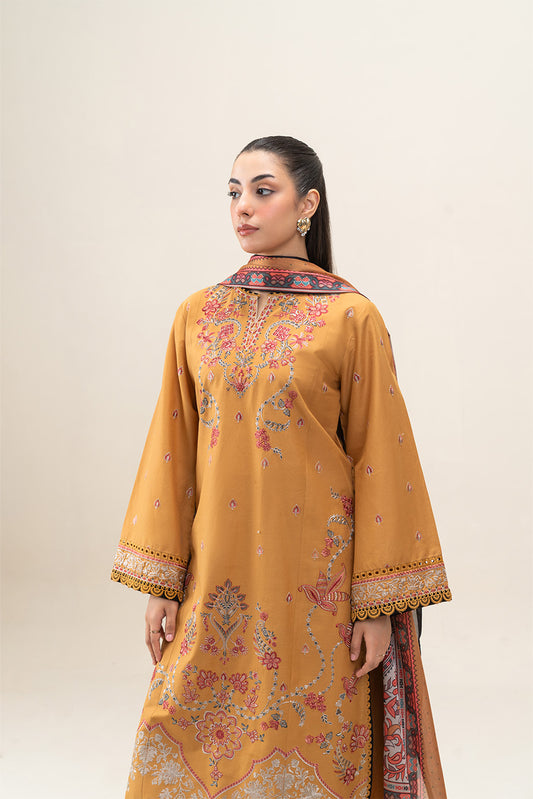 3 PIECE EMBROIDERED LAWN SUIT-VERDANT BLOOM (UNSTITCHED)