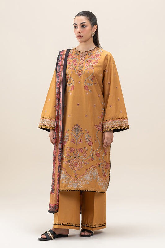 3 PIECE EMBROIDERED LAWN SUIT-VERDANT BLOOM (UNSTITCHED)