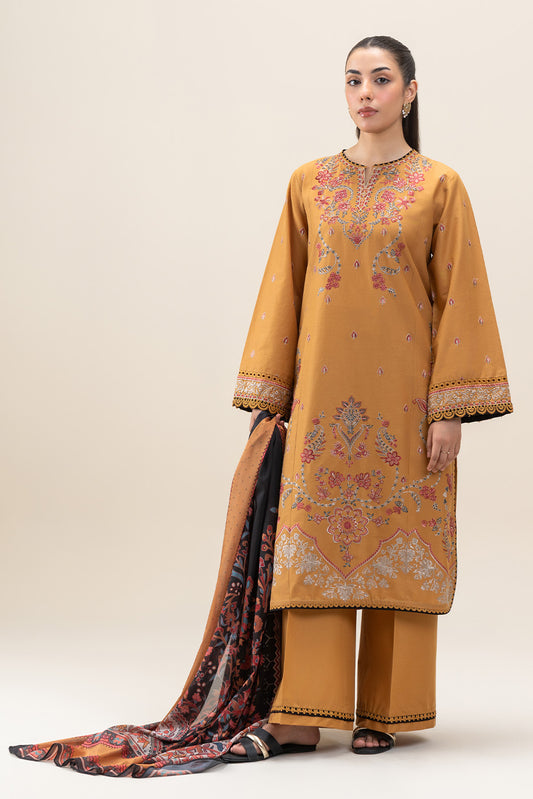 3 PIECE EMBROIDERED LAWN SUIT-VERDANT BLOOM (UNSTITCHED)