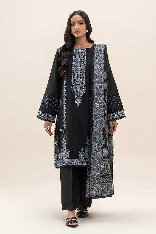 3 PIECE EMBROIDERED LAWN SUIT-RAVEN GRACE (UNSTITCHED)