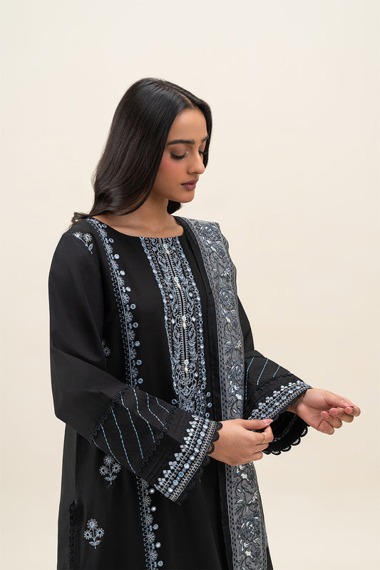 3 PIECE EMBROIDERED LAWN SUIT-RAVEN GRACE (UNSTITCHED)