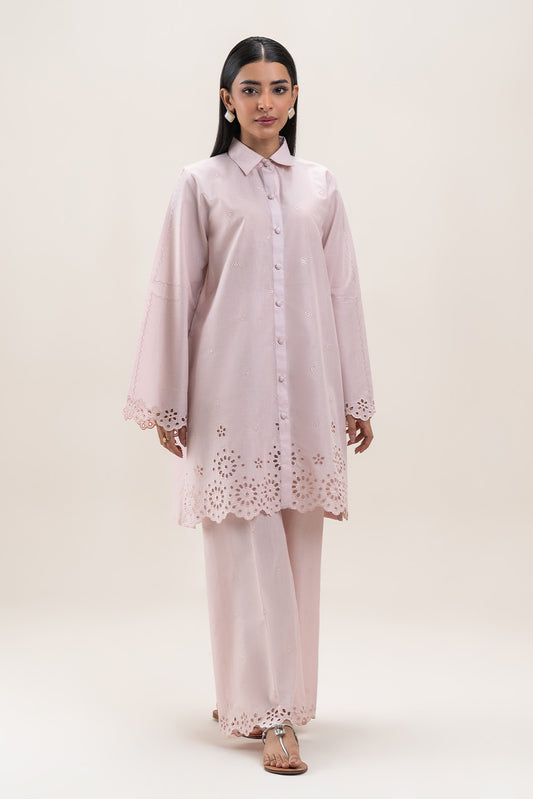 2 PIECE EMBROIDERED LAWN SUIT-ROUGE PINK (UNSTITCHED)