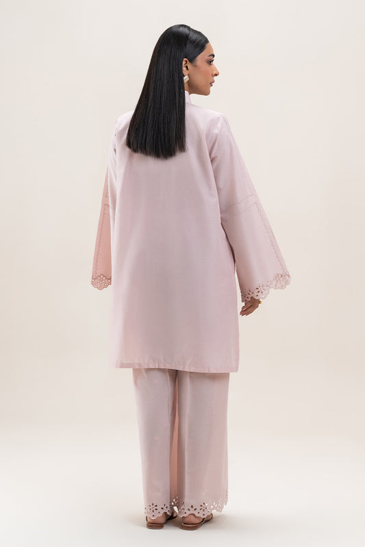 2 PIECE EMBROIDERED LAWN SUIT-ROUGE PINK (UNSTITCHED)