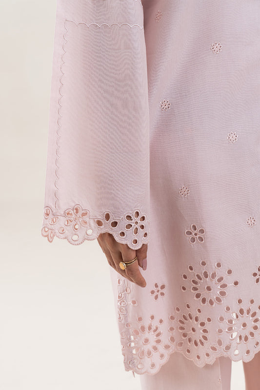 2 PIECE EMBROIDERED LAWN SUIT-ROUGE PINK (UNSTITCHED)