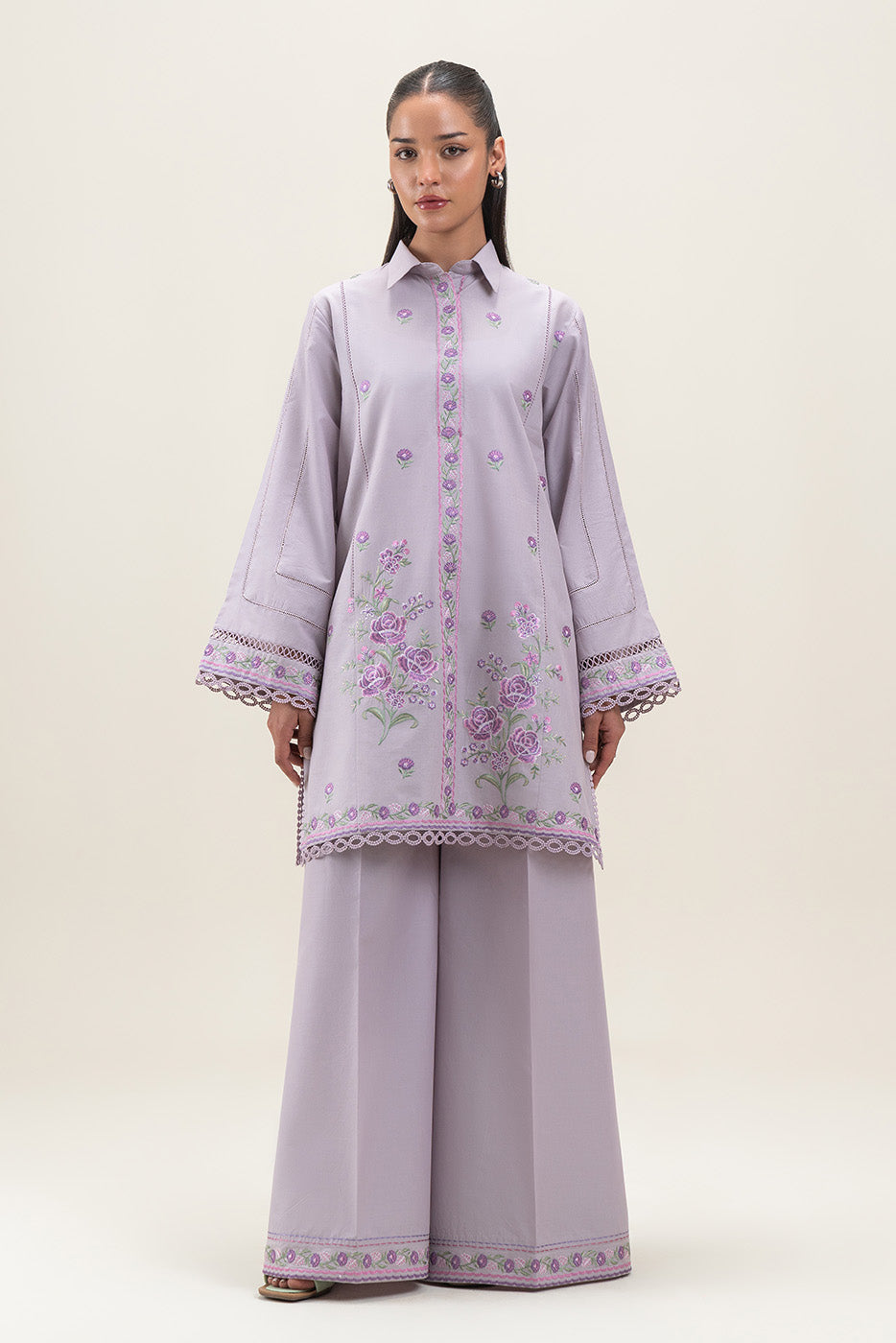 2 PIECE EMBROIDERED LAWN SUIT-SMOKESCREEN (UNSTITCHED)
