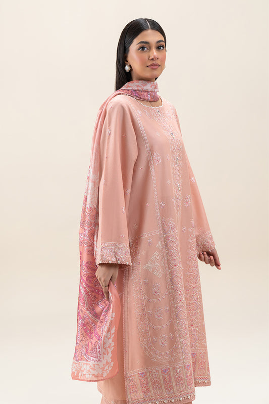 3 PIECE EMBROIDERED LAWN SUIT-SOFT SORBET (UNSTITCHED)