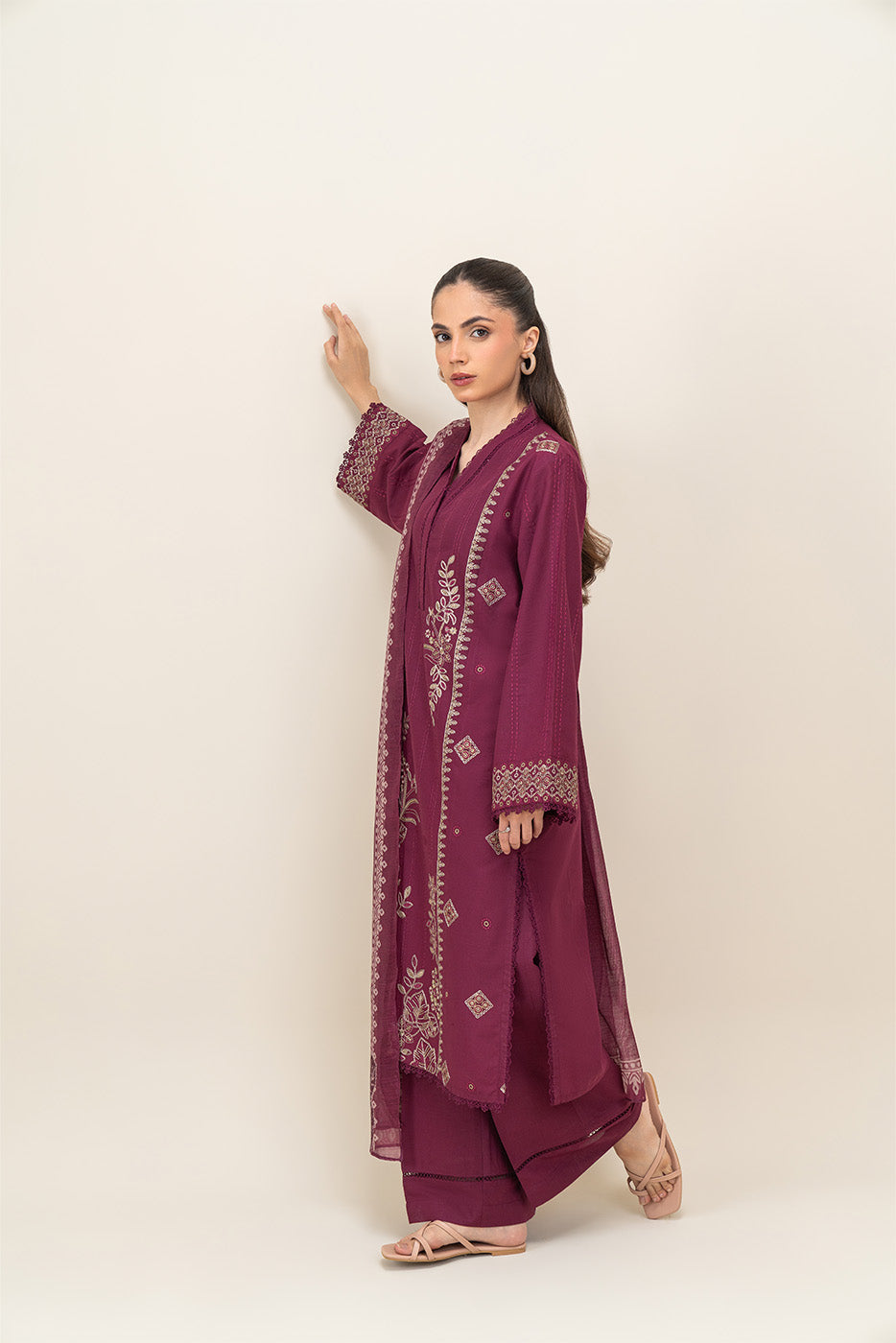 3 PIECE EMBROIDERED LAWN SUIT-MULBERRY TALE (UNSTITCHED)
