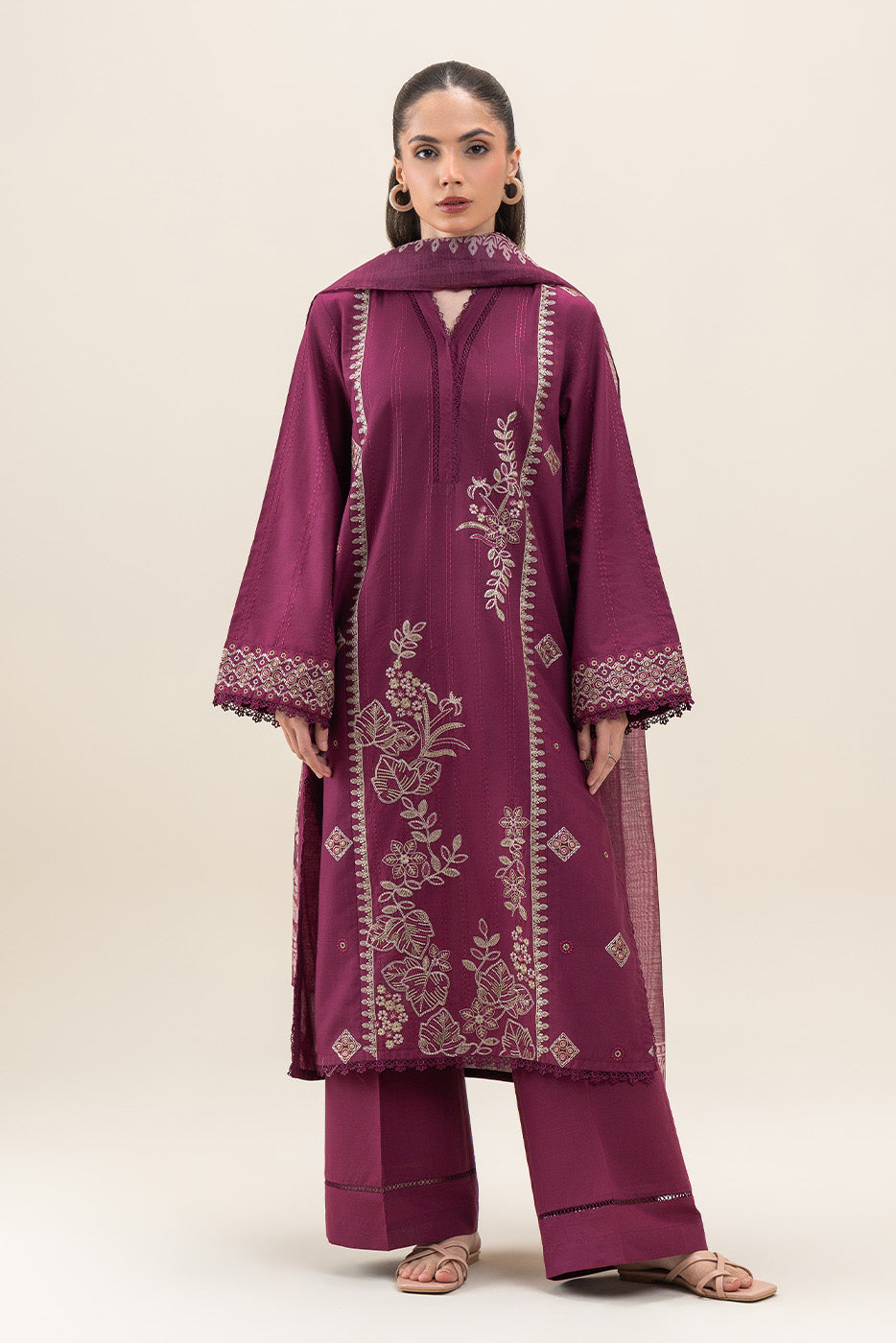 3 PIECE EMBROIDERED LAWN SUIT-MULBERRY TALE (UNSTITCHED)