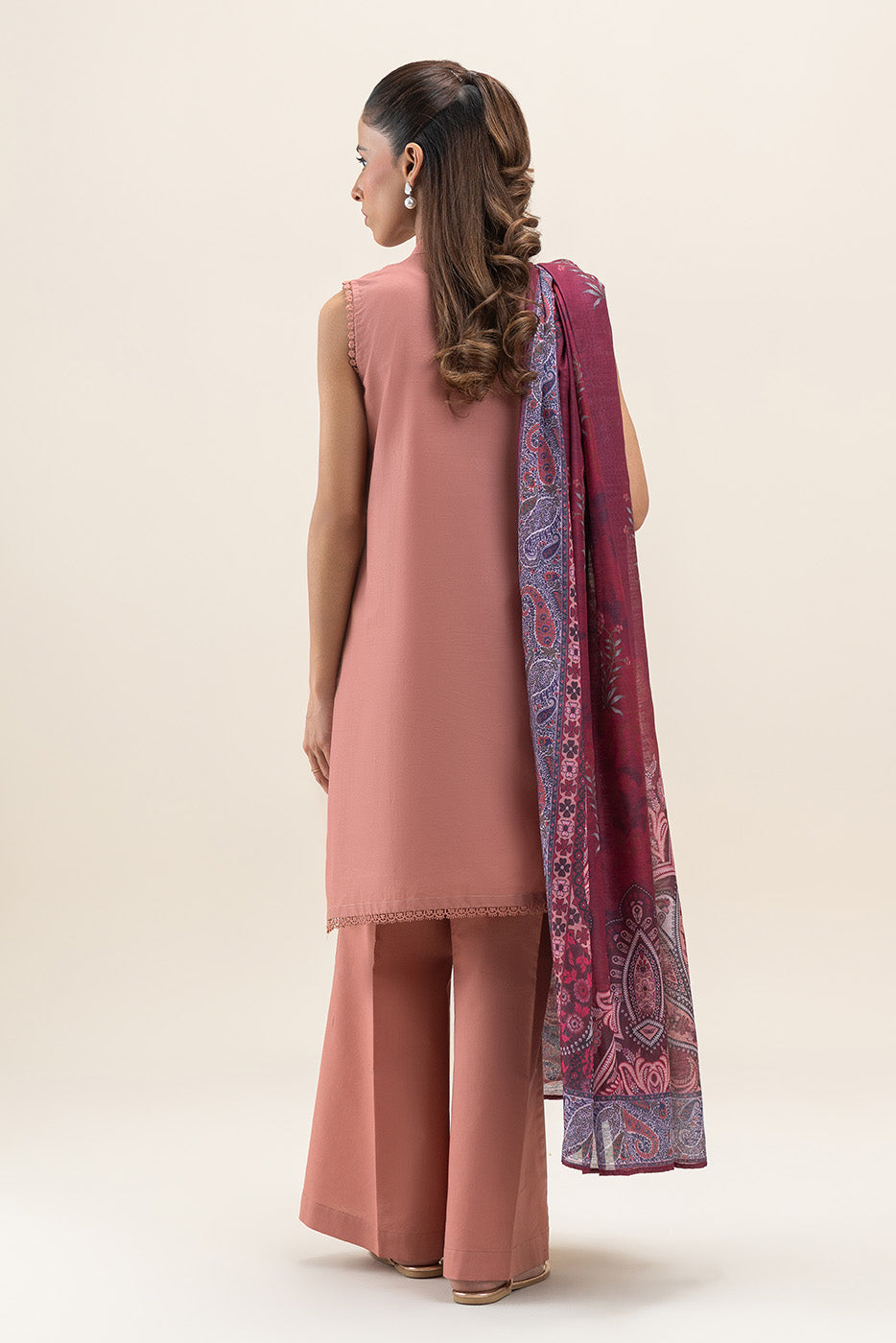 3 PIECE EMBROIDERED LAWN SUIT-PEACHY VERVE (UNSTITCHED)