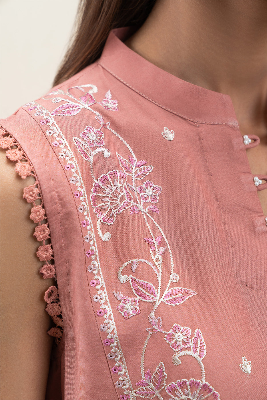 3 PIECE EMBROIDERED LAWN SUIT-PEACHY VERVE (UNSTITCHED)