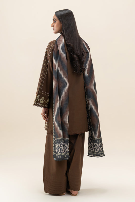 3 PIECE EMBROIDERED LAWN SUIT-UMBER TWIST (UNSTITCHED)