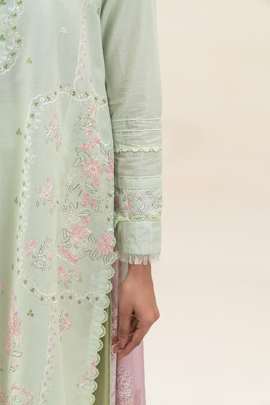 3 PIECE EMBROIDERED LAWN SUIT-DEWY MEADOW (UNSTITCHED)
