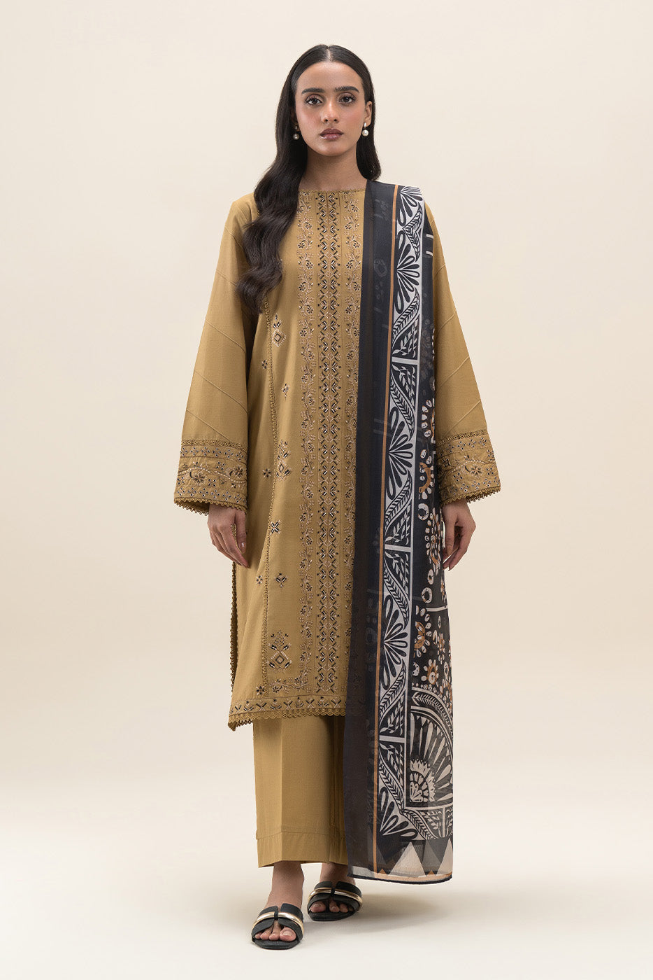 3 PIECE EMBROIDERED LAWN SUIT-SUNNY MOUNTAIN (UNSTITCHED)