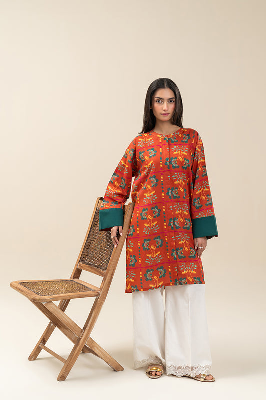 PRINTED TWO WAY SLUB SHIRT (PRET)