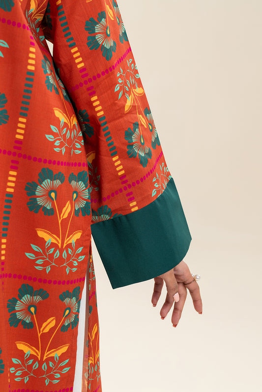 PRINTED TWO WAY SLUB SHIRT (PRET)