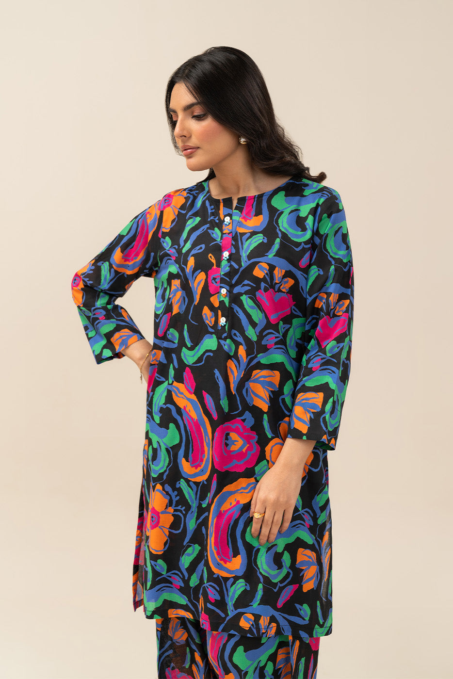 2 PIECE PRINTED LAWN SUIT (PRET)