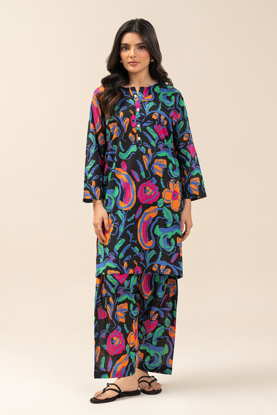 2 PIECE PRINTED LAWN SUIT (PRET)