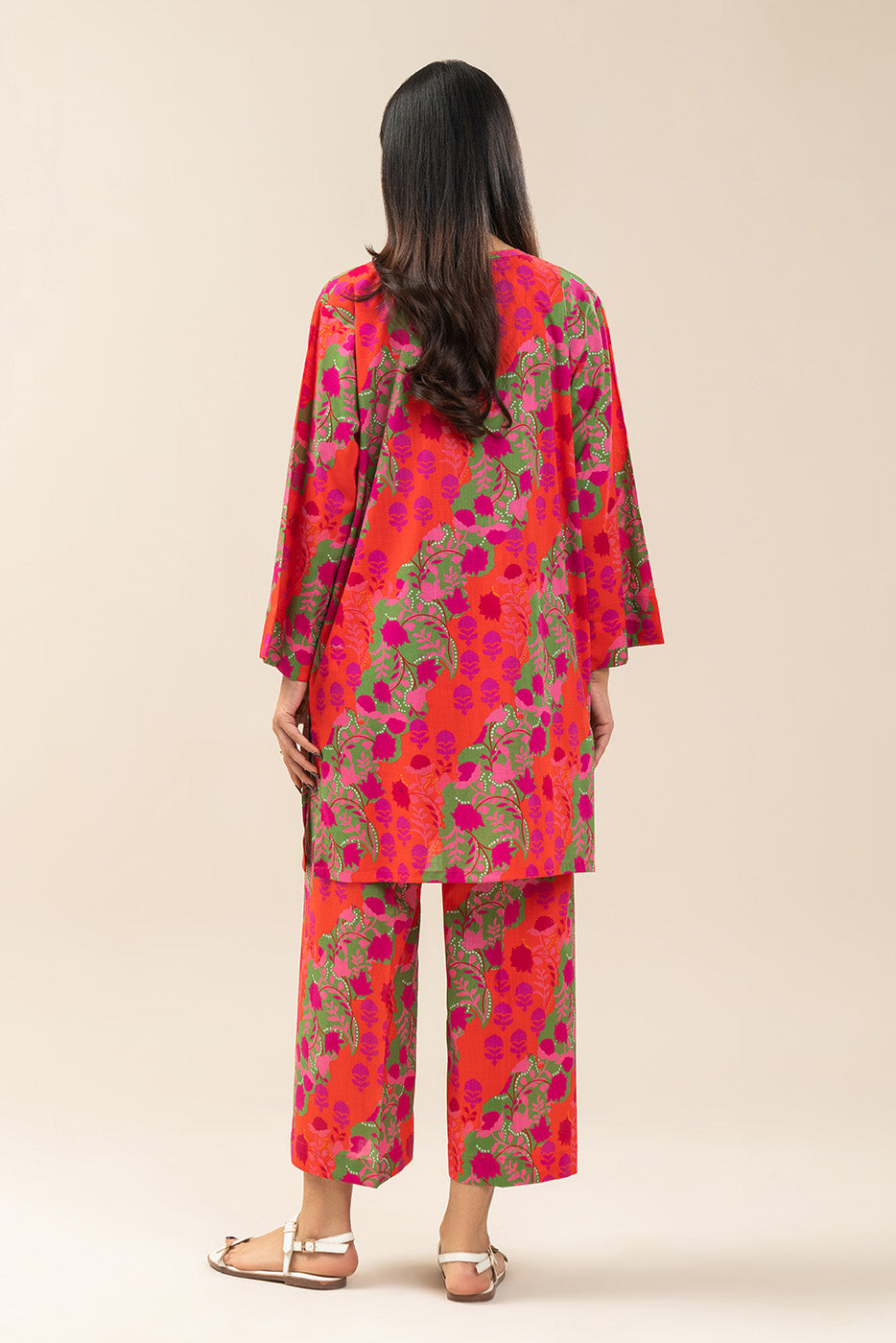 2 PIECE PRINTED DIGITAL PRINTED TWO WAY SLUB SUIT (PRET)