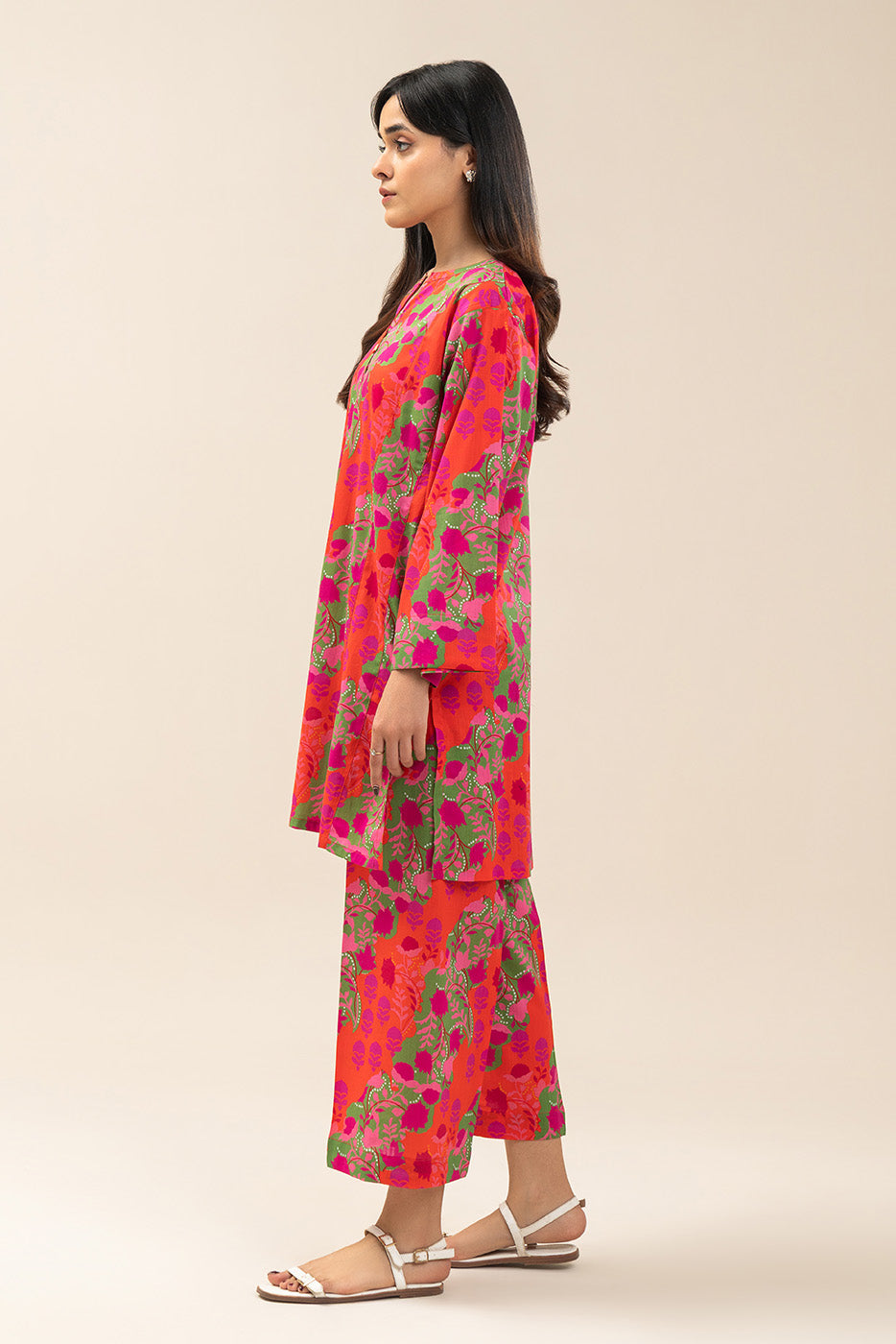 2 PIECE PRINTED DIGITAL PRINTED TWO WAY SLUB SUIT (PRET)