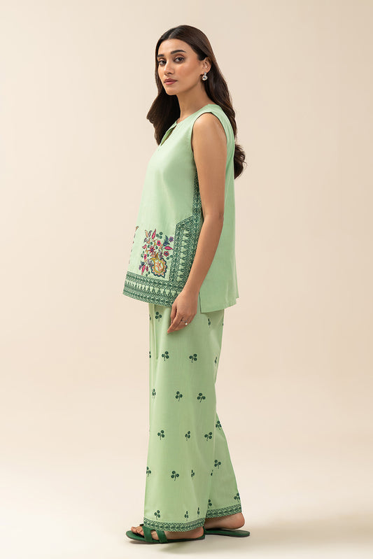2 PIECE EMBROIDERED SLUB LAWN SUIT (FUSION)