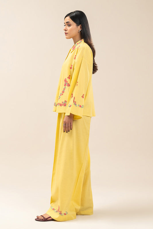 2 PIECE EMBROIDERED SLUB CO-ORD SET (FLOW)