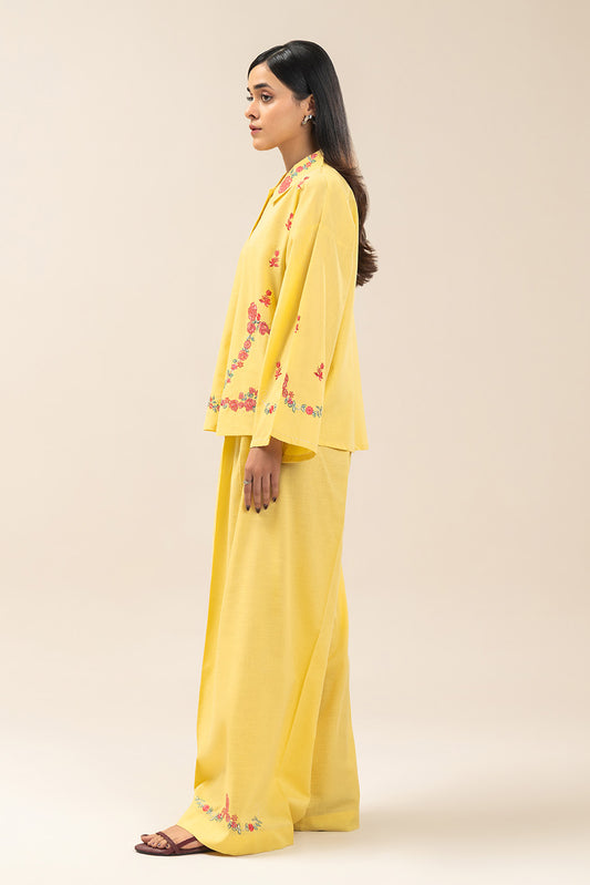 2 PIECE EMBROIDERED SLUB SUIT (FUSION)