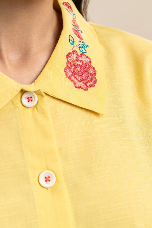 2 PIECE EMBROIDERED SLUB SUIT (FUSION)