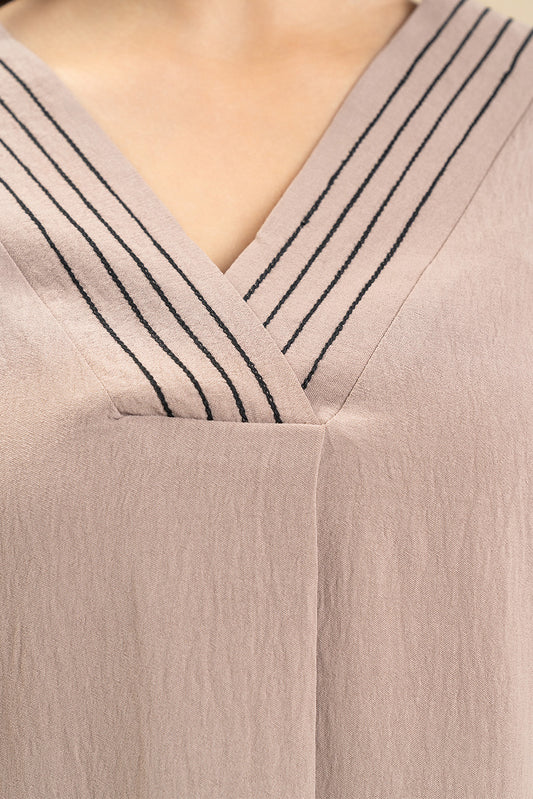 PRINTED POLY CREPE DRESS (FLOW)