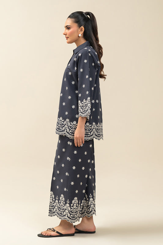 EMBROIDERED YARN DYED CO-ORD SET