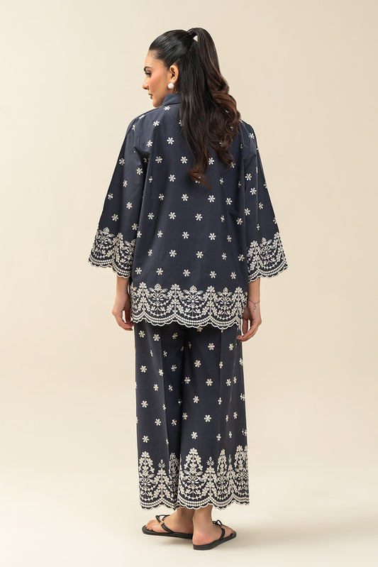 EMBROIDERED YARN DYED CO-ORD SET