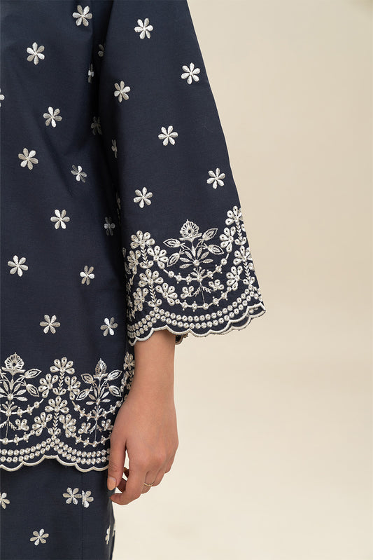 EMBROIDERED YARN DYED CO-ORD SET