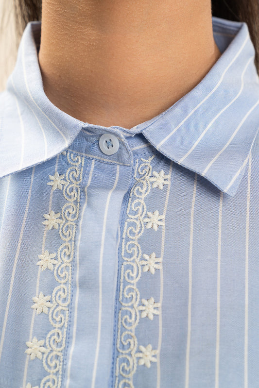 EMBROIDERED YARN DYED BLOUSE (FLOW)