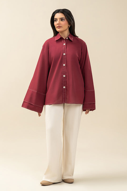 SOLID BUTTON DOWN TOP