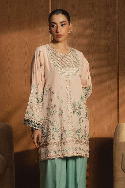 2 PIECE EMBROIDERED RAW SILK SUIT (LUXURY-PRET)