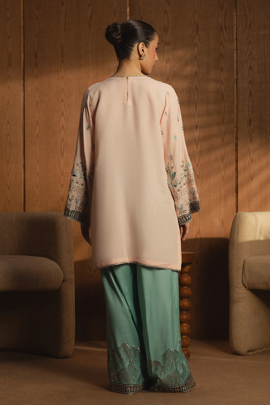 2 PIECE EMBROIDERED RAW SILK SUIT (LUXURY-PRET)