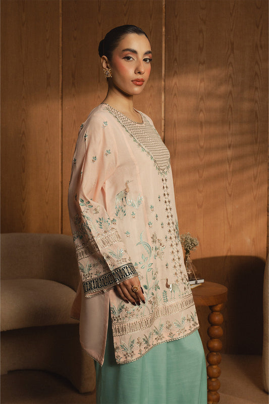 EMBROIDERED RAW SILK SHIRT (LUXURY-PRET)