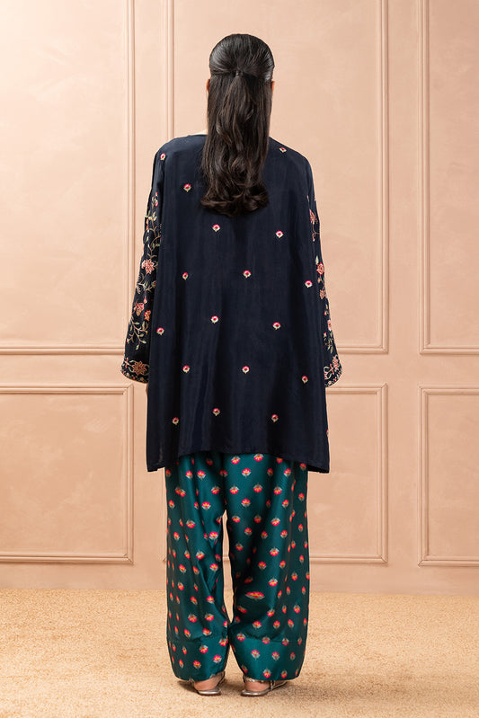 2 PIECE EMBROIDERED RAW SILK SUIT (LUXURY PRET)